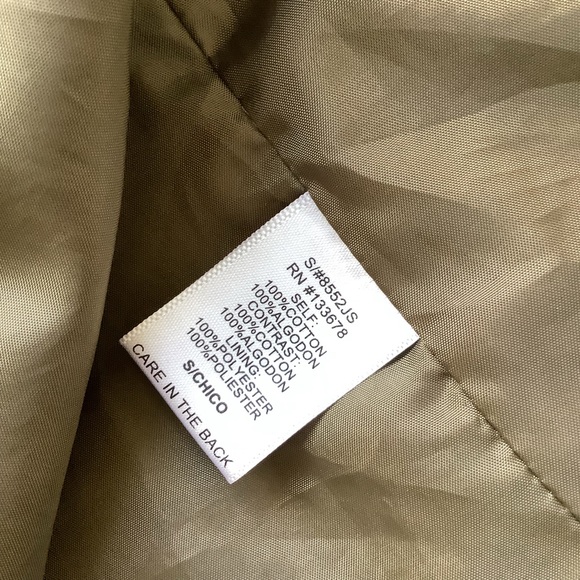 LOVE TREE Olive Lined Jacket with Plaid Trim - Picture 7 of 7